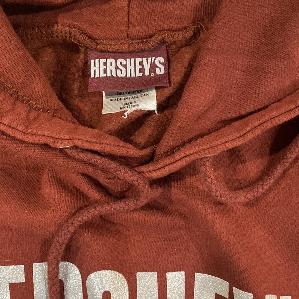 Vintage 90s Hersheys Chocolate World Hoodie Brown Size S - Picture 2 of 5